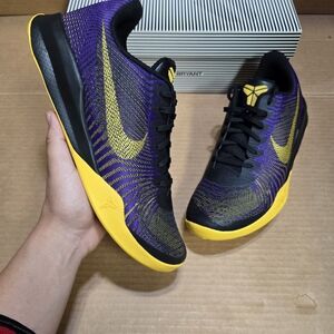 Nike Kobe Purple Black Yellow Low-Top Basketball Shoes
